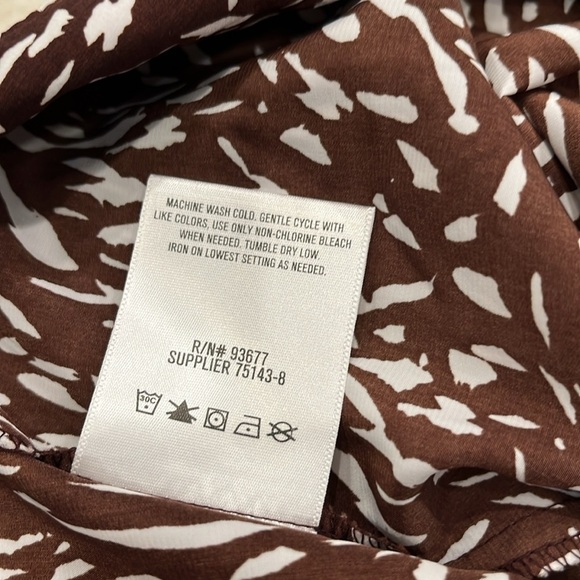 NEW Liz Claiborne | Wide Leg Cropped Pants | Brown‎ and White Zebra Print | XL - Picture 13 of 14